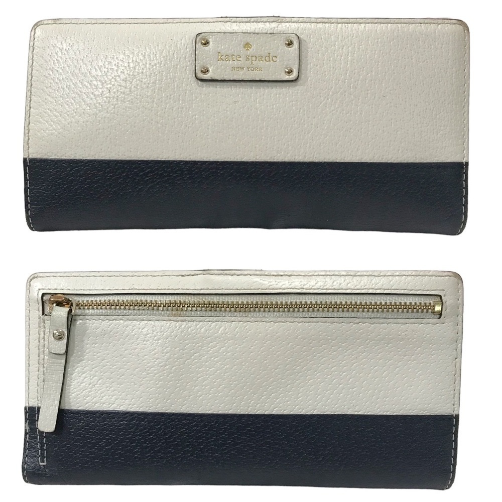 Kate Spade Leather Blue Colorblock Wallet AS IS